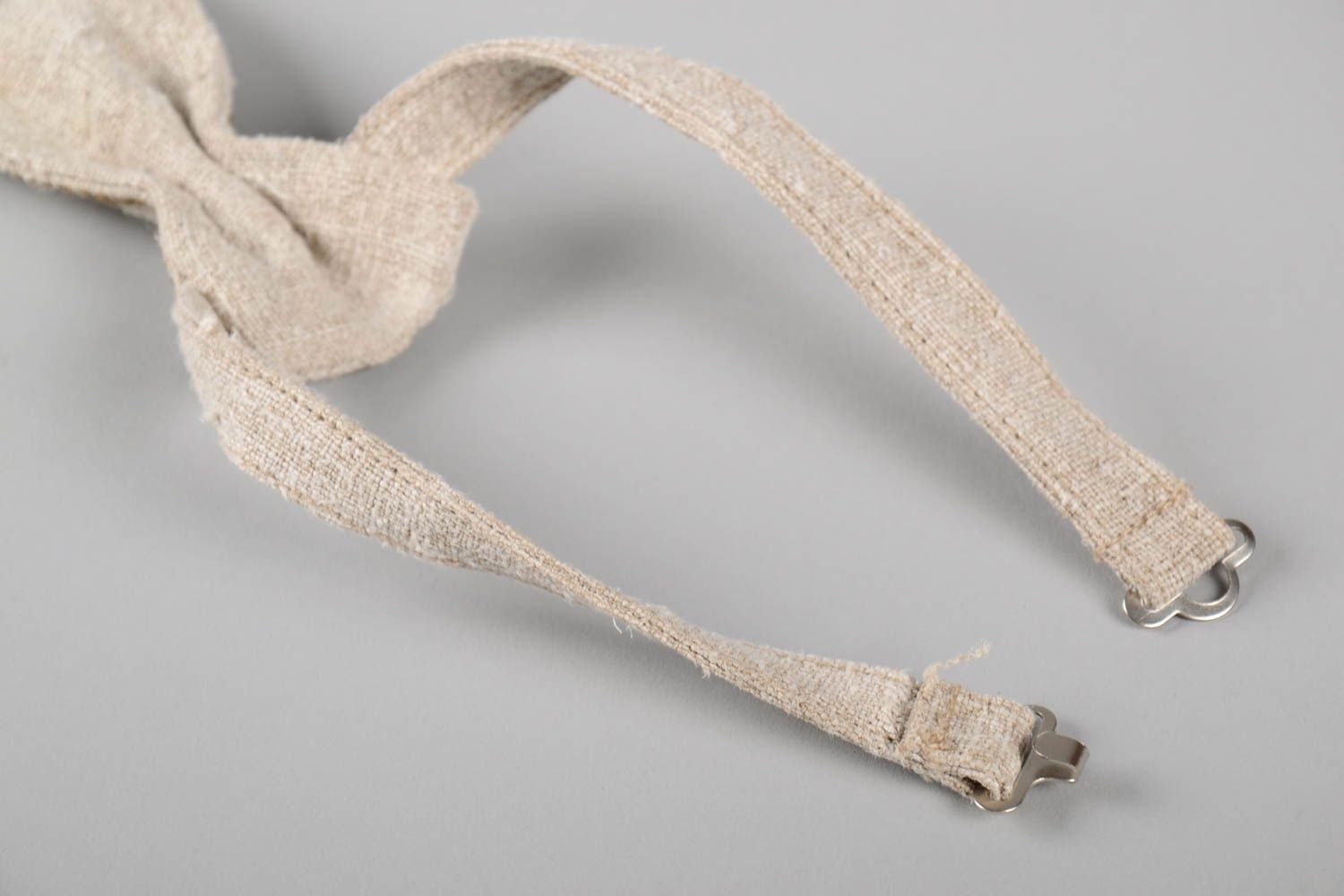 Corbata bordada hecha a mano regalo original accesorio para hombre de lino foto 3