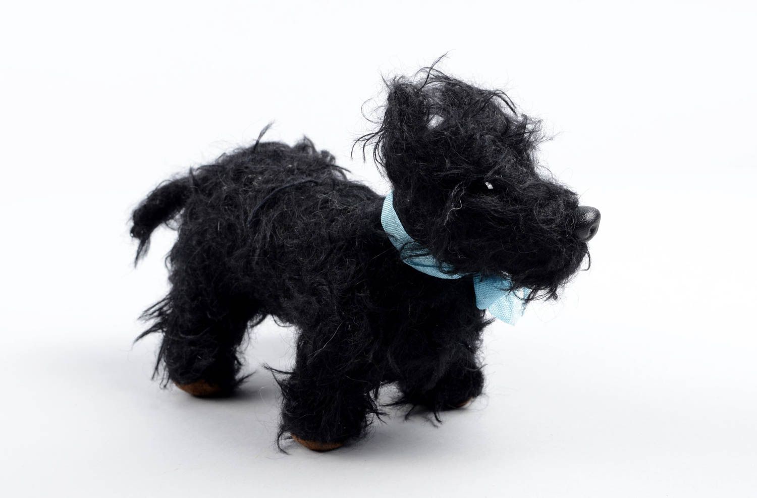 Handmade stylish dog toy unusual designer soft toy textile present for kids photo 4