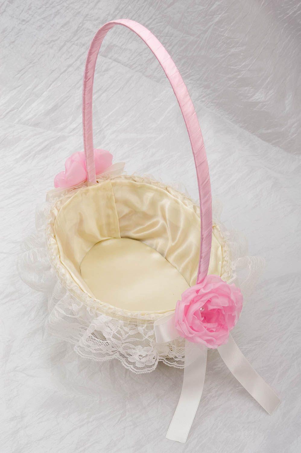 Korb mit Henkel handmade Blumenkorb Hochzeit Accessoires für Hochzeit  foto 5