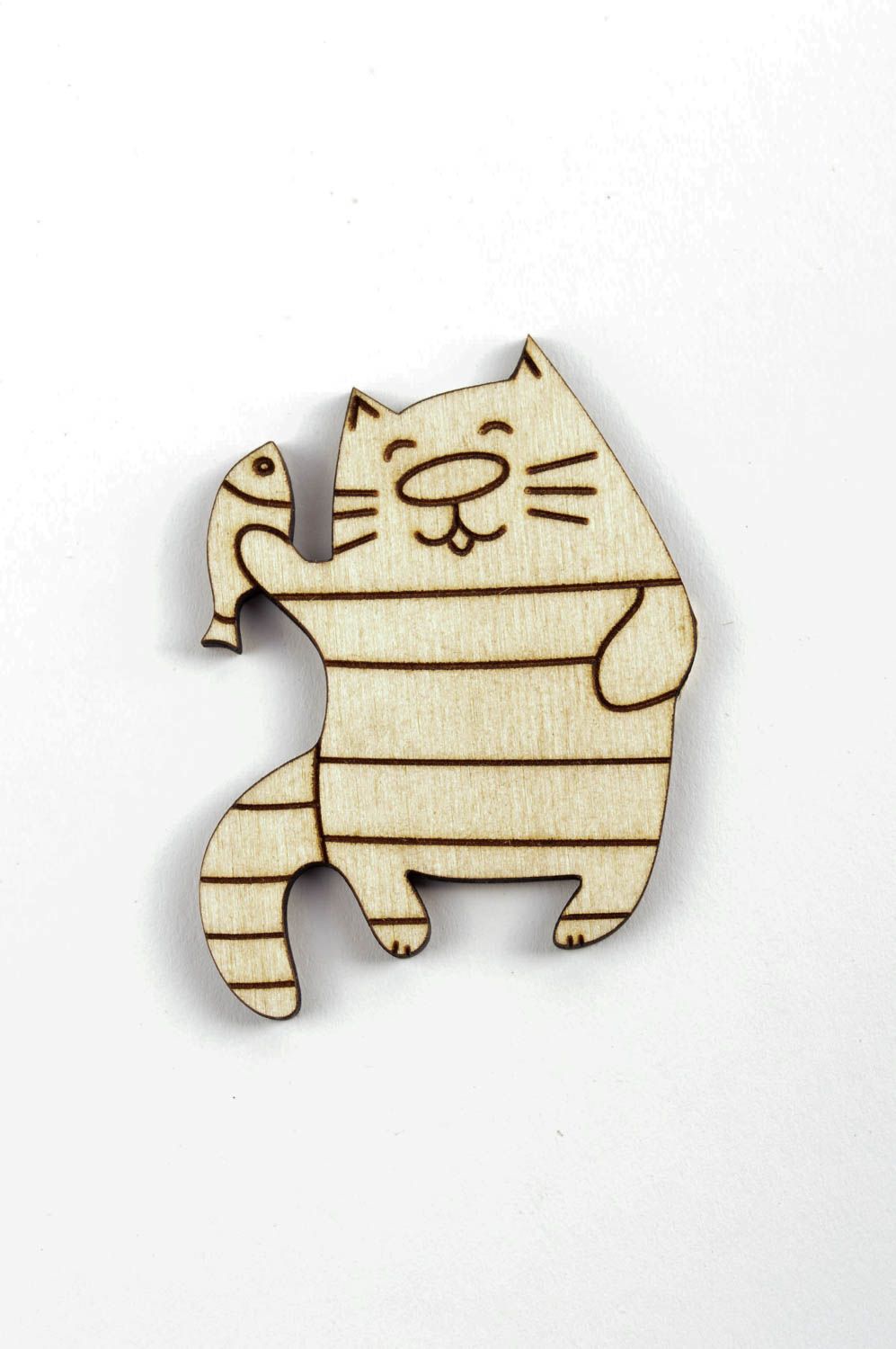 Figura para pintar hecha a mano regalo original decoración creativa Gato a rayas foto 2