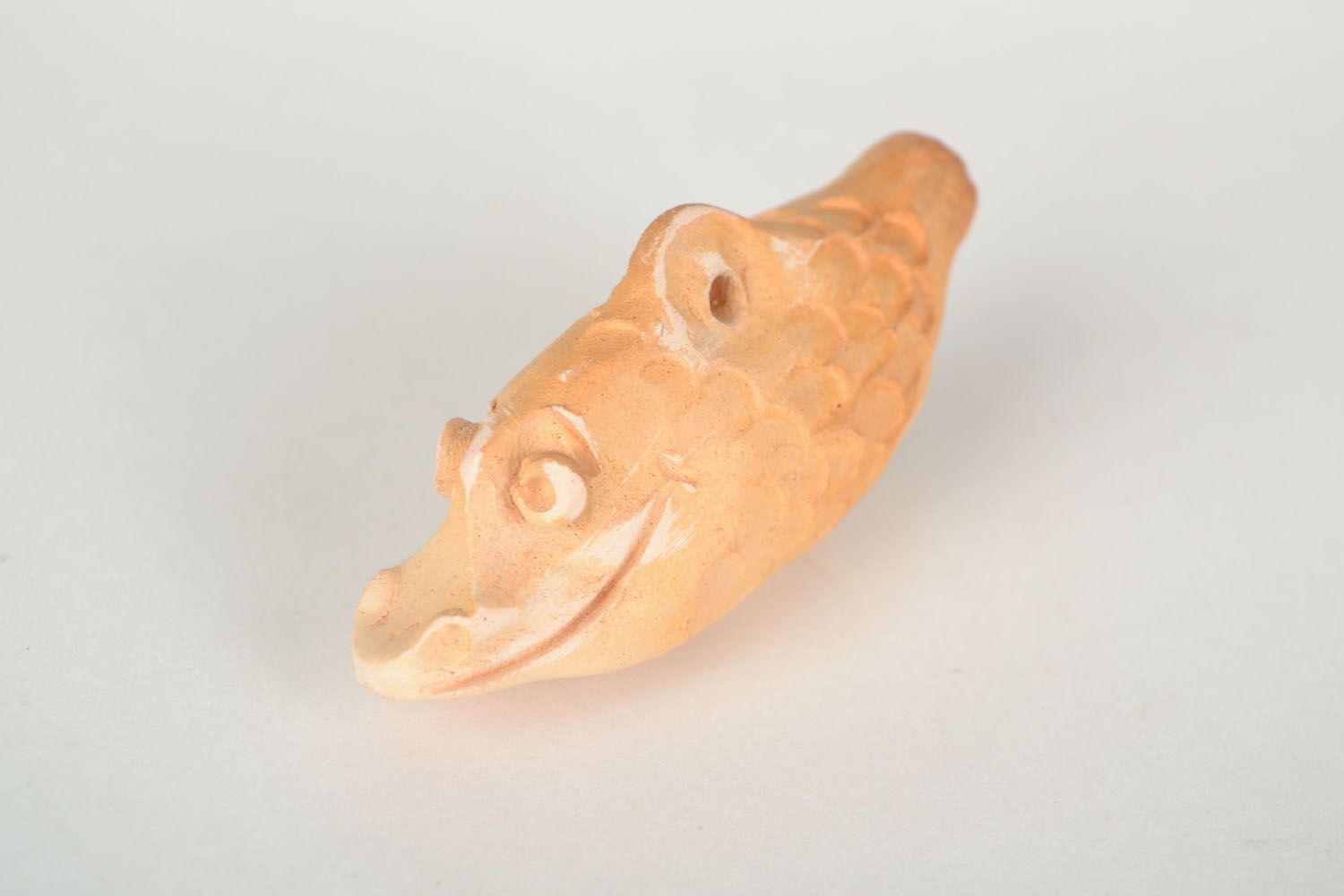 Apito de argila brinquedo de cerâmica artesanal Pique foto 3