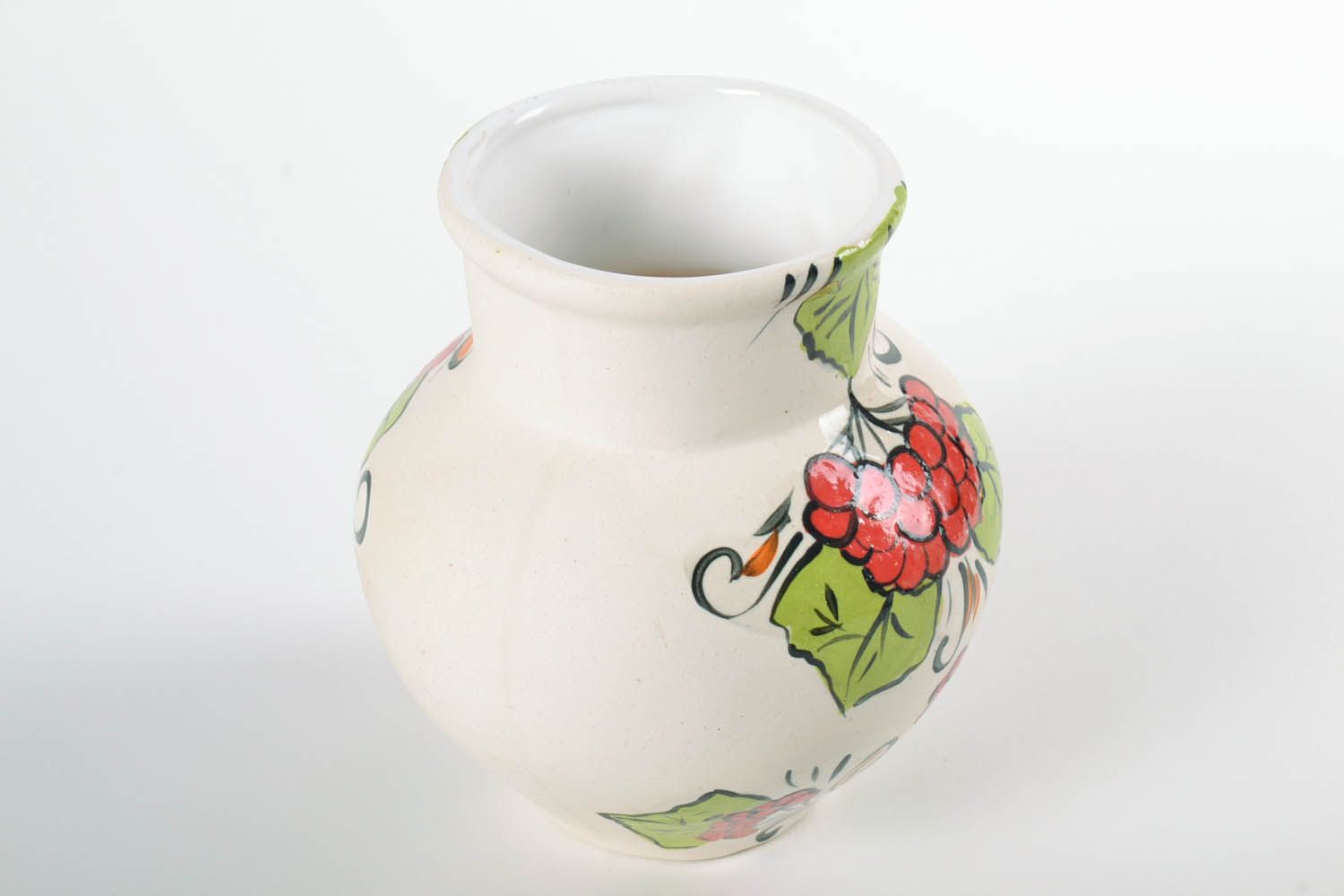 30 oz ceramic handmade glazed milk pitcher with hand paintings 2 lb photo 4