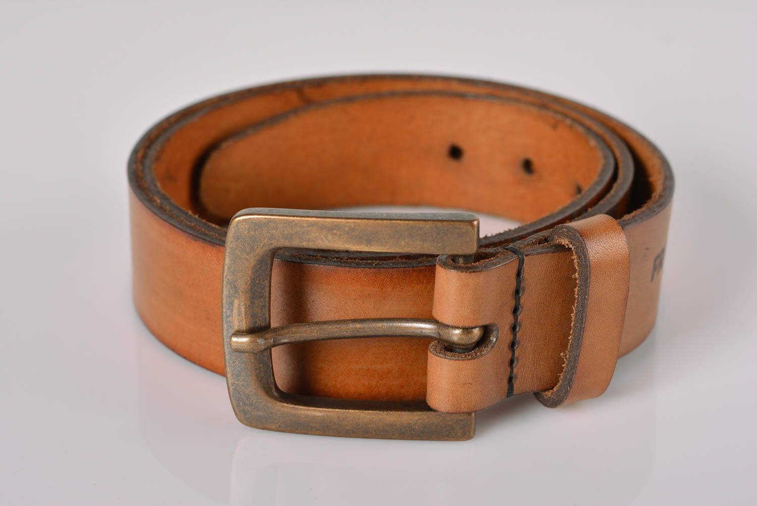 Mens belt handmade leather goods accessories for men designer belts gift for him photo 1