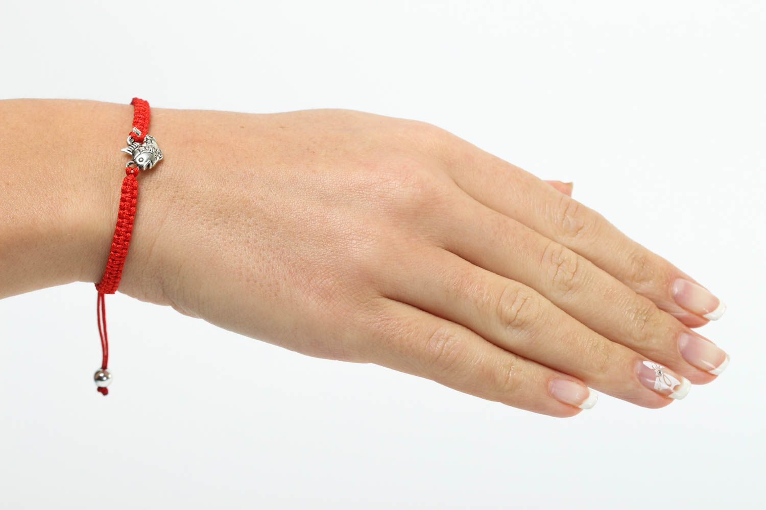 Handmade Damen Armband exklusiver Schmuck Geschenk für Frauen rotes Armband  foto 5