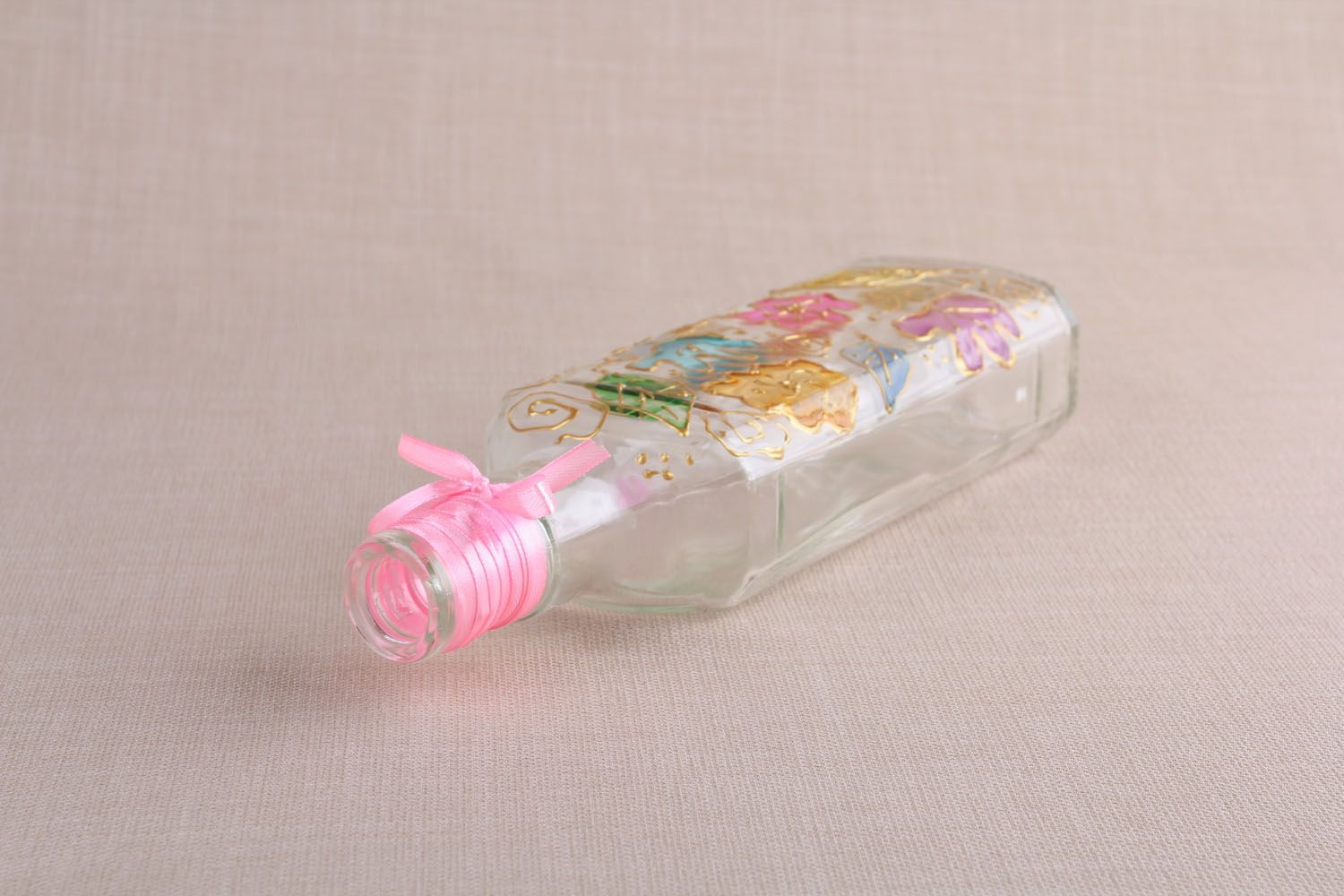 Декоративная бутылка с росписью фото 3