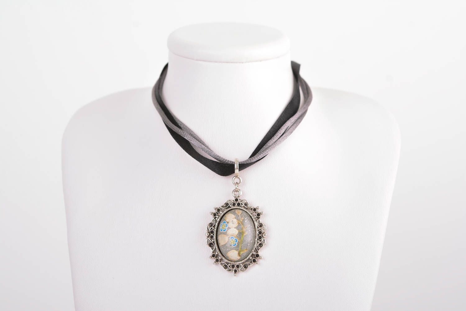 Handmade pendant unusual pendant for girls designer jewelry flower pendant photo 2