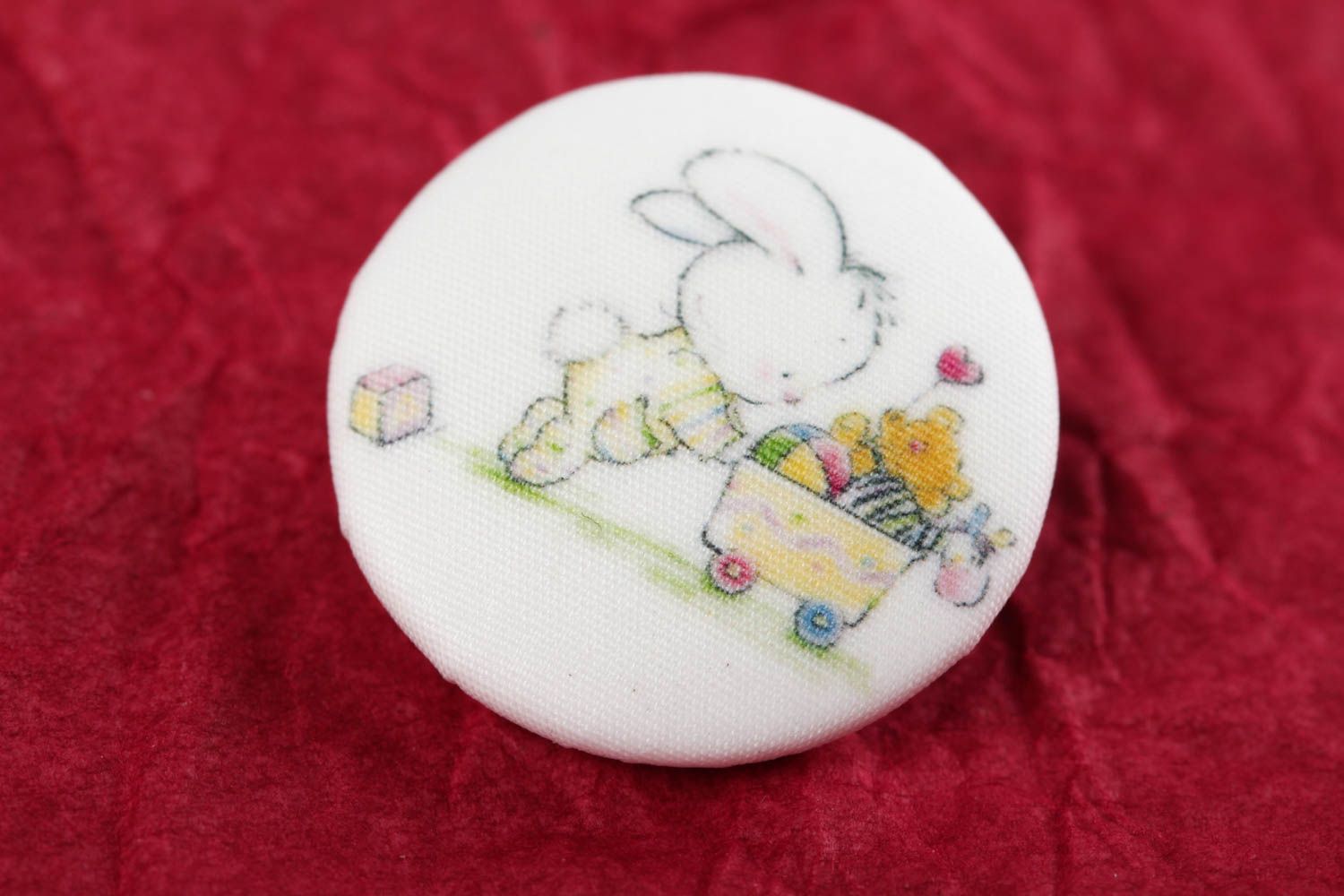 Beautiful handmade buttons sewing accessories fabric button plastic button photo 1