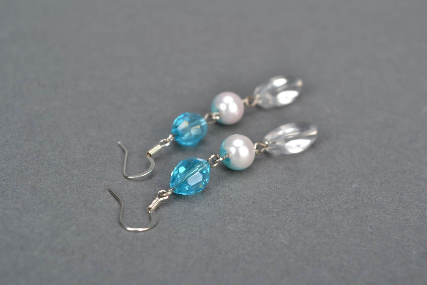 Homemade earrings with beads photo 4
