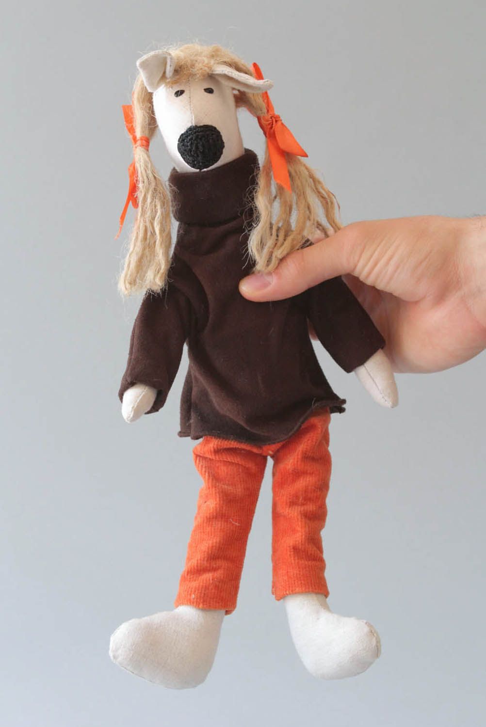 Cavallo carino fatto a mano pupazzo decorativo giocattolo simpatico da bambini foto 4