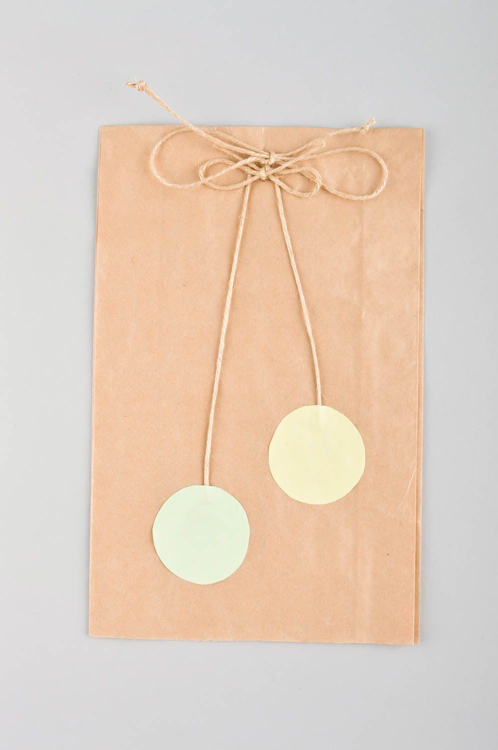 Pochette cadeau faite main Emballage cadeau marron avec ficelle Petit cadeau photo 1
