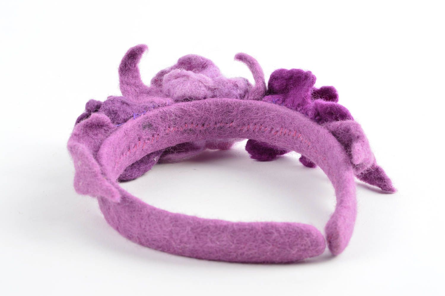 Corona para el pelo violeta accesorio para el cabello artesanal regalo original foto 2