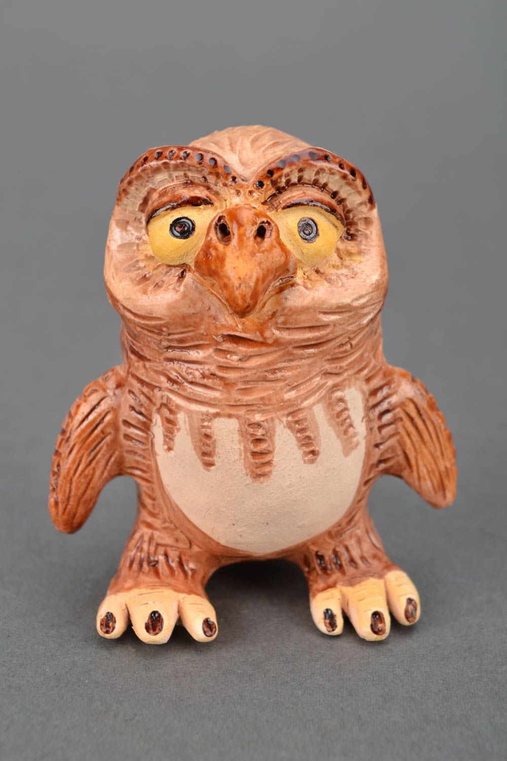 Unusual ceramic toy Owl photo 1