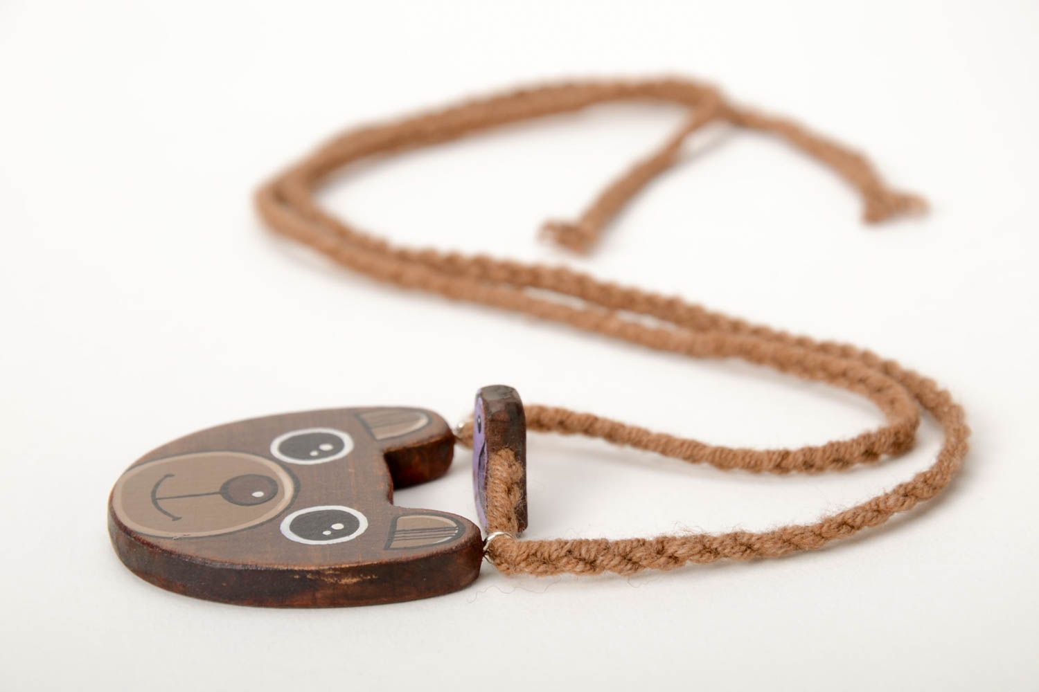 Anhänger Bär handmade Schmuck Accessoire für Frauen Designer Schmuck aus Holz foto 3
