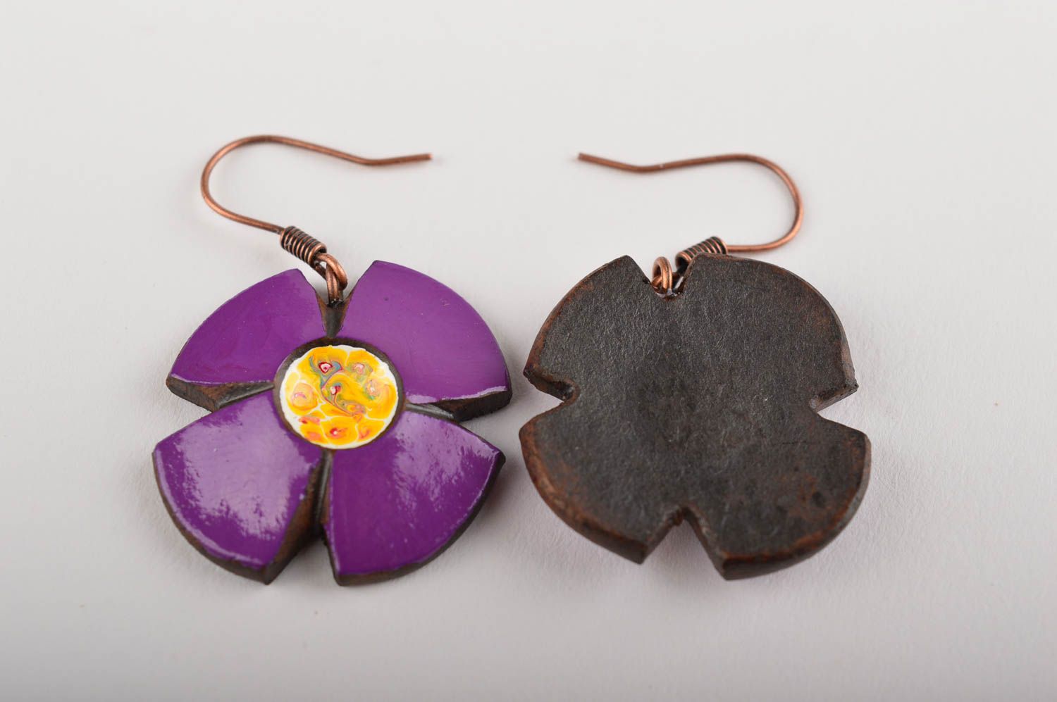 Handmade earrings ceramic jewelry fashion accessories for women unique gifts photo 4