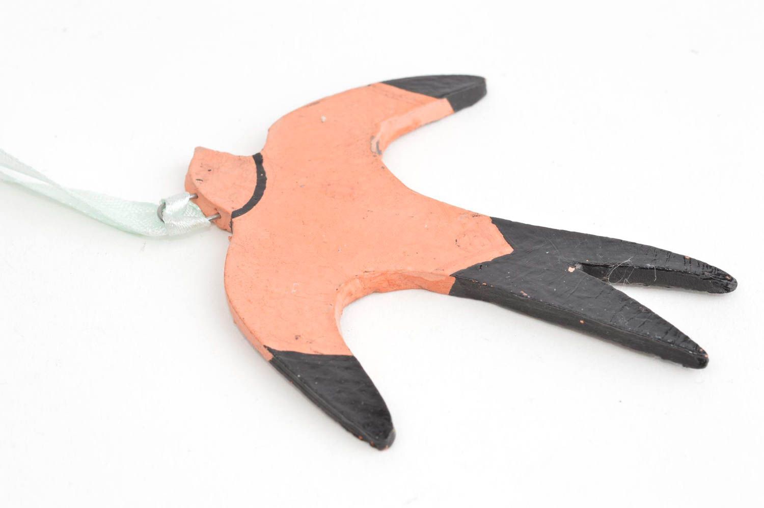 Oiseau décoratif fait main Déco à suspendre hirondelle céramique Déco maison photo 4