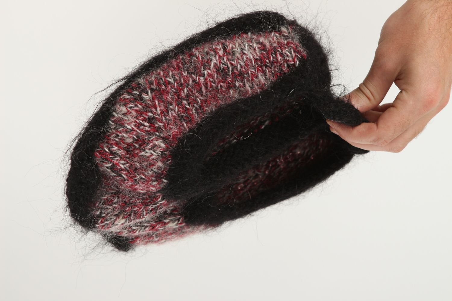 Pantoufles femme faites main Pantoufles en laine design Chaussons d'intérieur photo 5