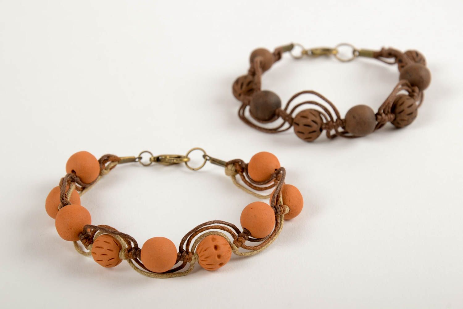 Ceramic bracelet handmade clay jewelry eco friendly accessories for women photo 4