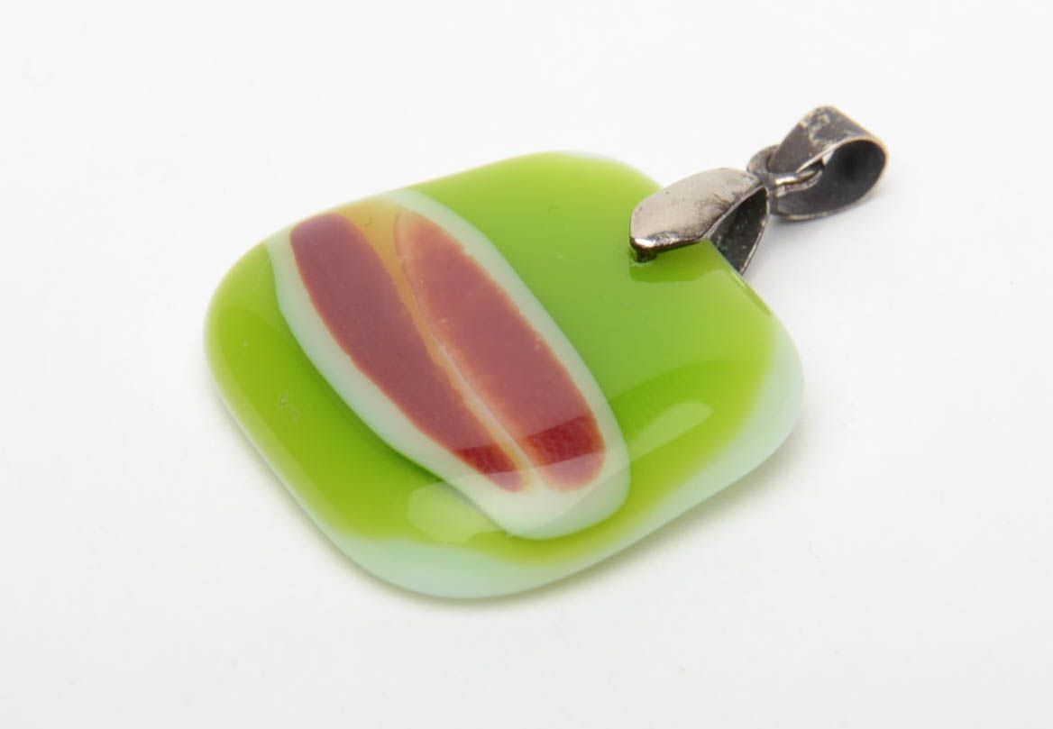 Fused glass pendant Living Cell photo 3
