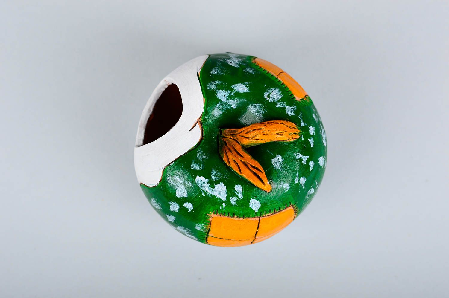 Salero artesanal modelado de cerámica utensilio de cocina vajilla de diseño foto 4