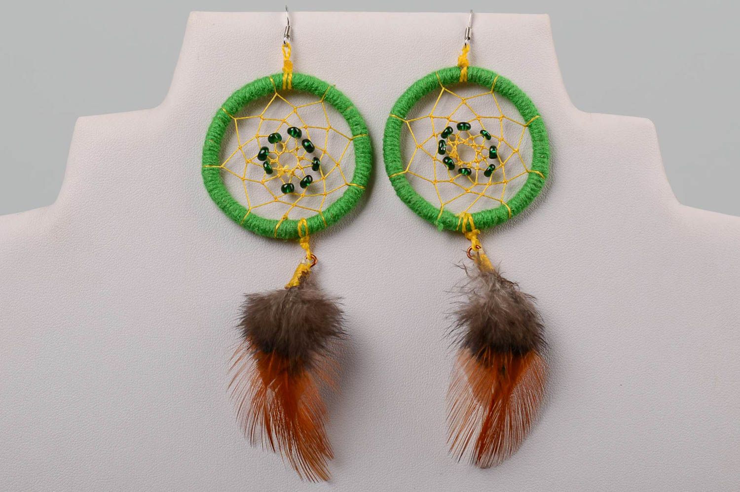 Handmade earrings designer accessories dreamcatcher earrings for girls photo 4