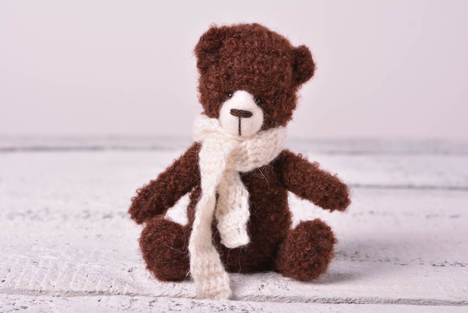 Мягкая игрушка ручной работы детская игрушка в виде медведя текстильная игрушка фото 1