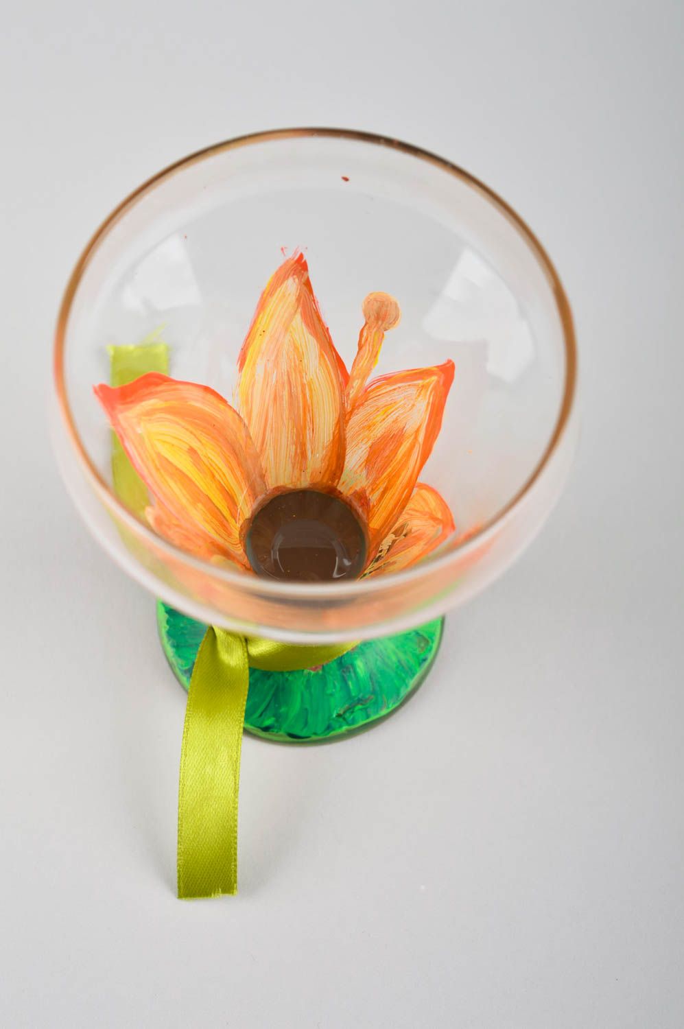 Vaso de cristal artesanal con flor tensilio de cocina menaje del hogar foto 5