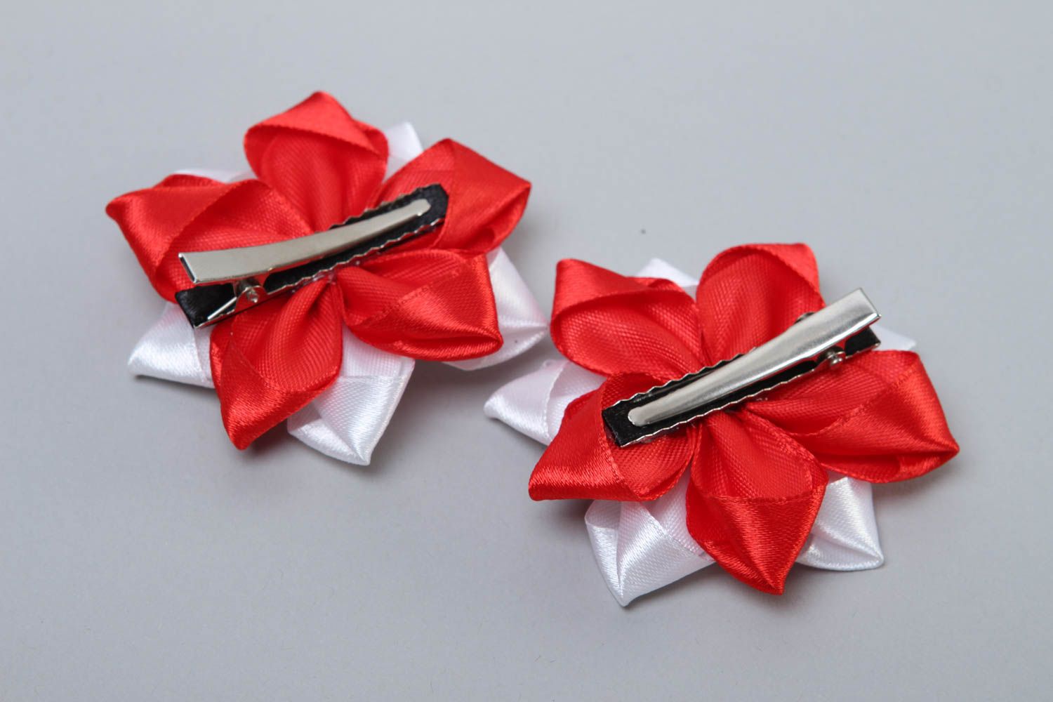 Handmade hair accessories kanzashi flowers hair clips gift ideas for women photo 4