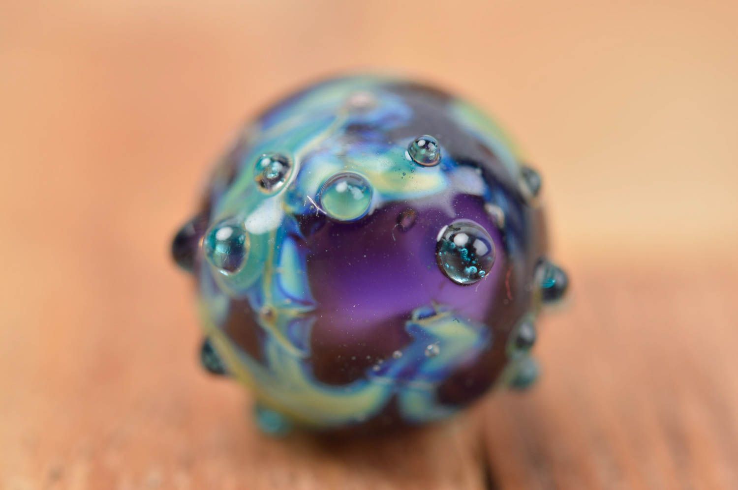 Perle en verre fait main Fourniture pour bijoux Loisirs créatifs bleue originale photo 5