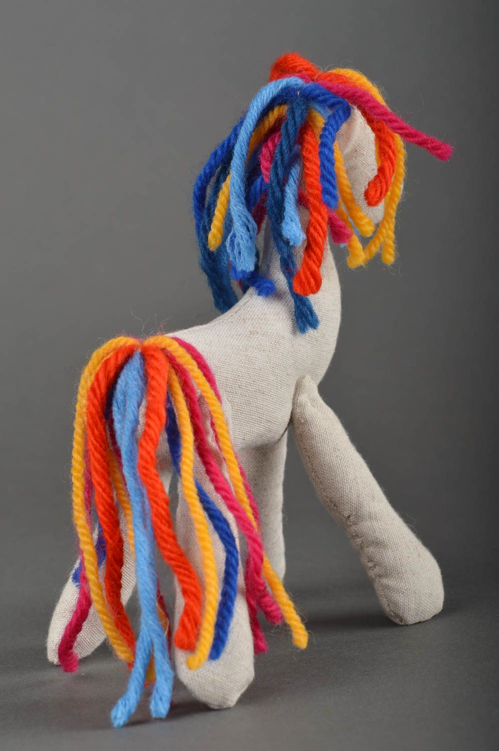 Handmade stuffed toy horse toy soft cute toy for children nursery decor ideas photo 3