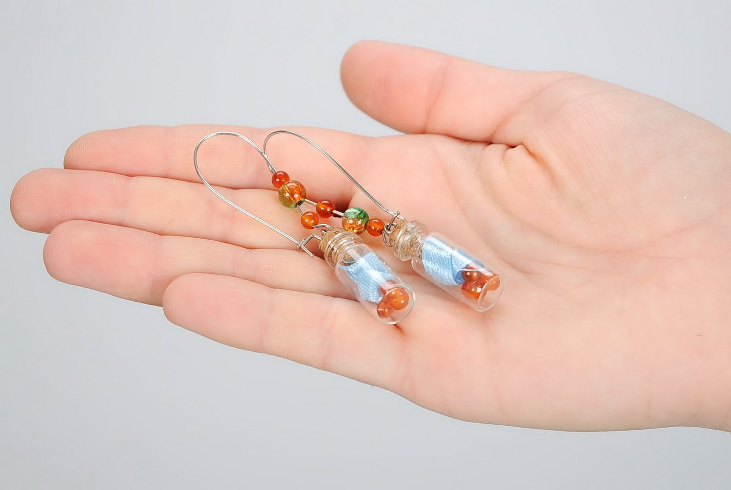 Ohrringe in Form von Glaskolben Liebeszaubertrank foto 5
