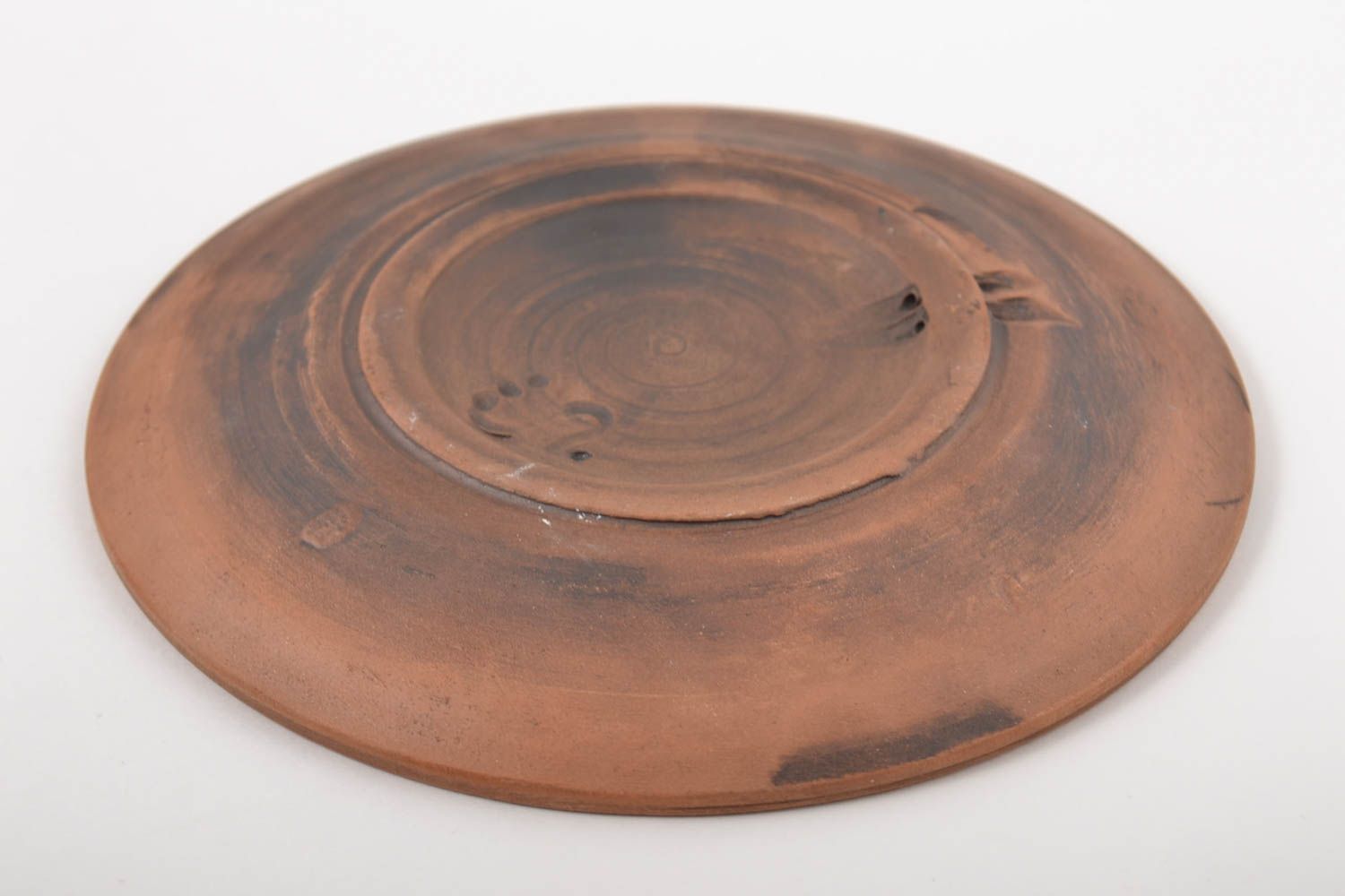 Керамика ручной работы расписная тарелка глиняная посуда столовая тарелка фото 4