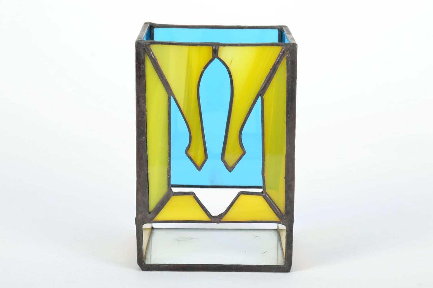 Stained glass candlestick Trident photo 2