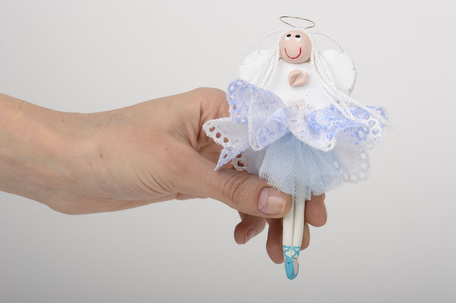 Charming doll handmade fridge magnet home amulet interior doll decor use only photo 2