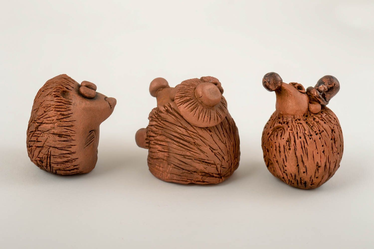 Keramik Deko handgemacht Figuren aus Ton Tier Statuen Miniatur Figuren lustig foto 3