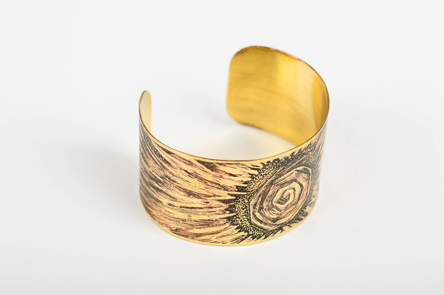 Handmade bracelet metal jewelry brass bracelet unusual gift stylish bracelet photo 3