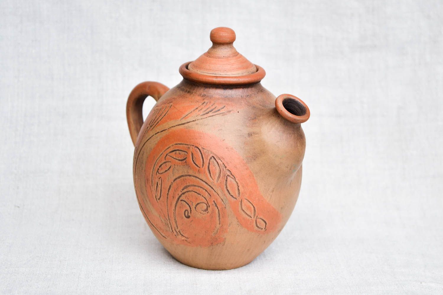 Handmade pottery clay teapot ceramic teapot clay tableware eco friendly dishes photo 4