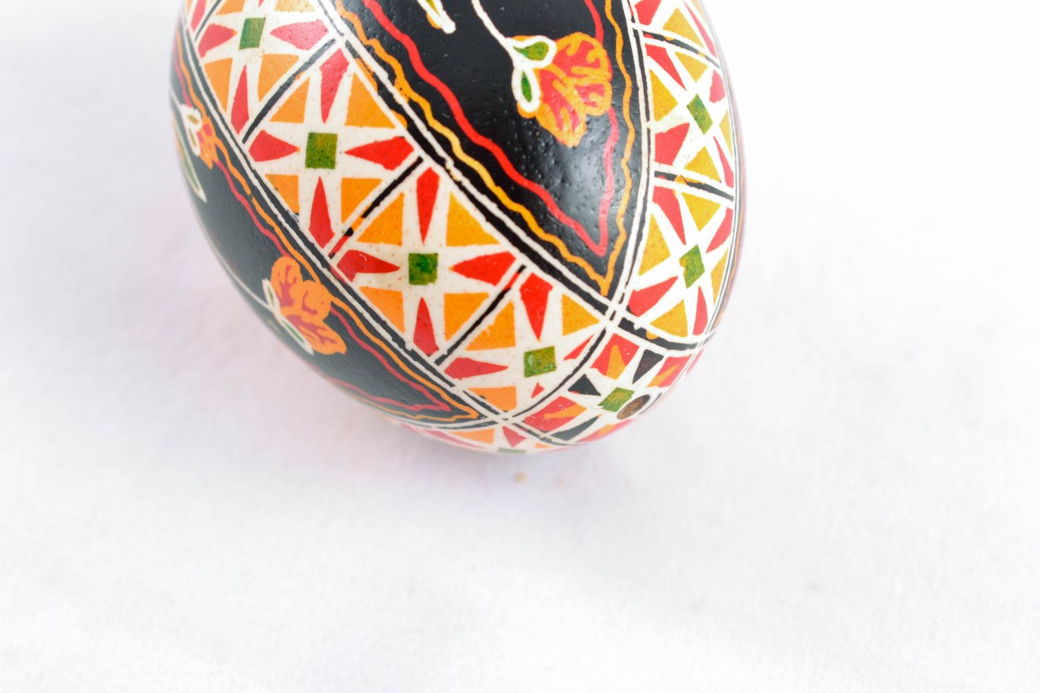 Handmade designer painted chicken egg with flowers photo 5