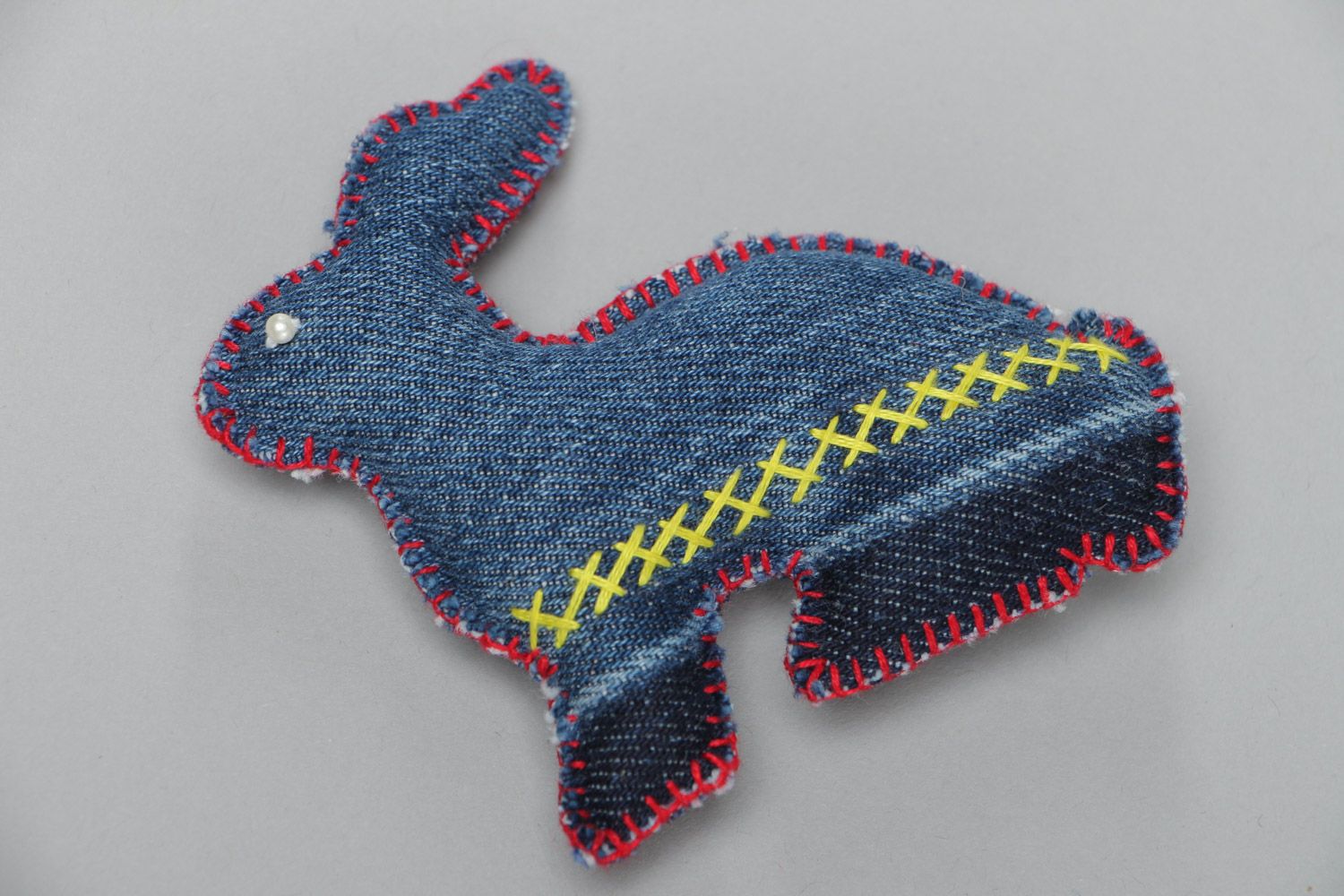 Пасхальный кролик из ткани ручной работы для декора дома игрушка интерьерная фото 4