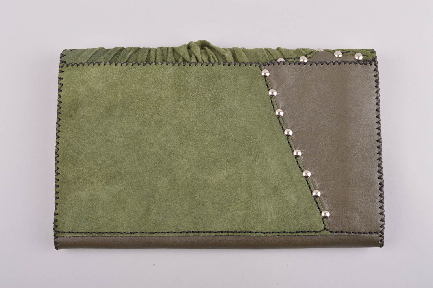 Handgemachte Leder Handtasche Accessoire für Frauen kleine Tasche aus Leder foto 4