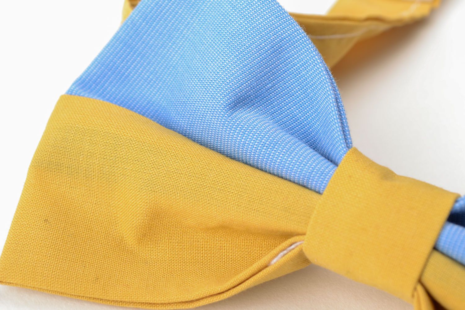 Yellow-blue bow tie photo 4