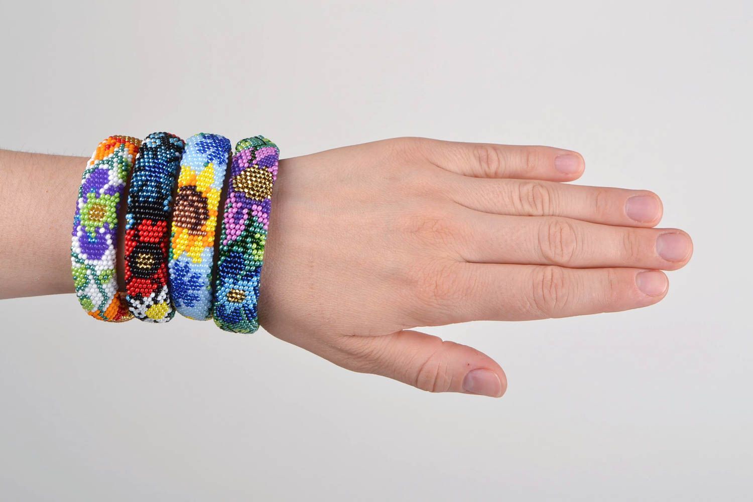 Handmade cord bracelets seed beads accessories stylish jewelry for women photo 1