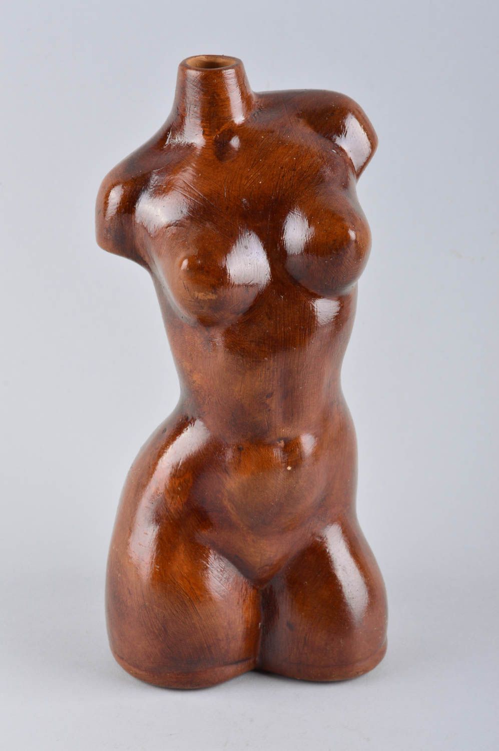 Handmade ceramic porcelain figurine vase in the shape of woman's body 1 lb photo 2