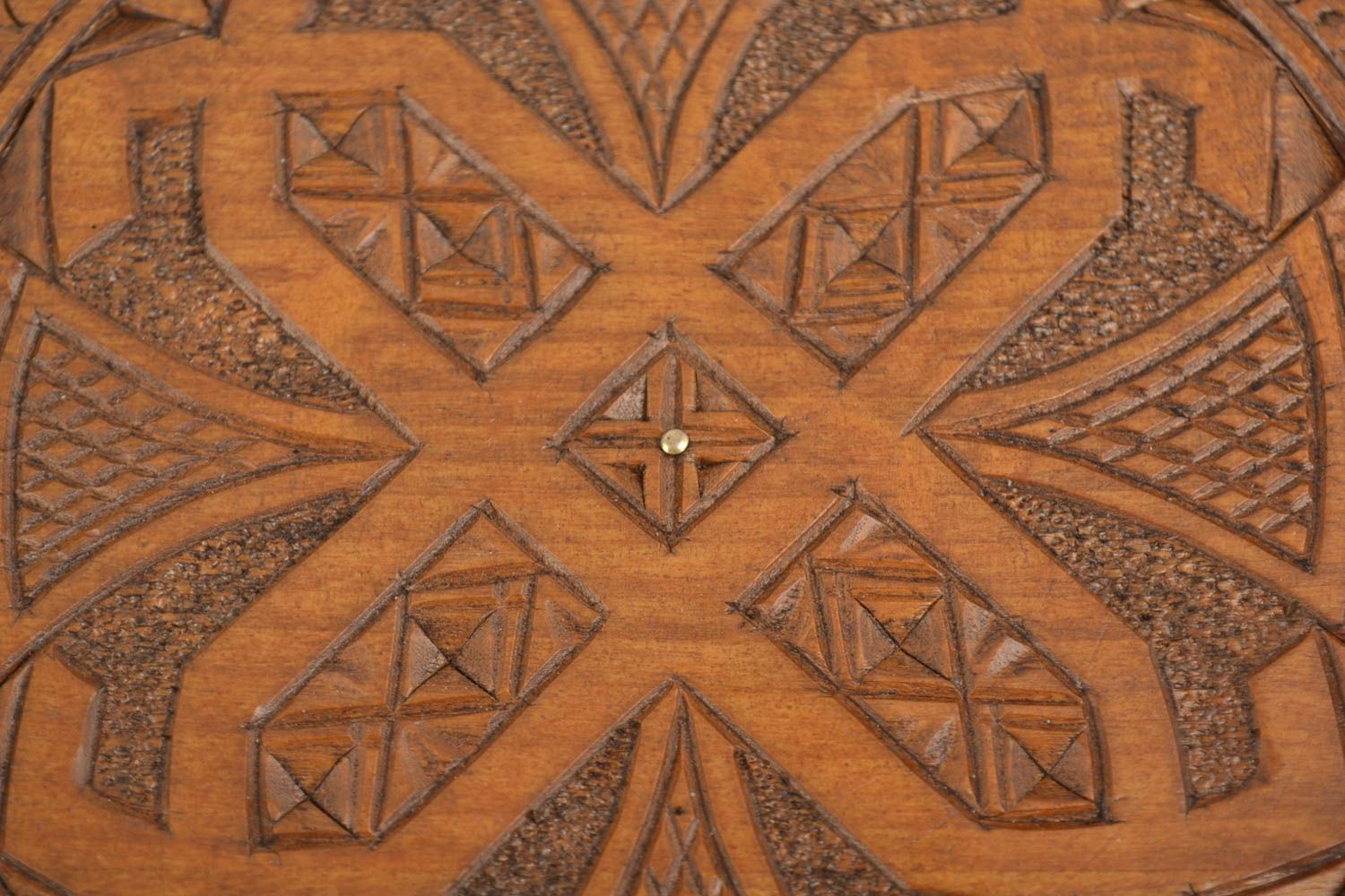 Handmade kleiner Teller Dekoteller Holz ausgefallene Wanddeko geschnitzt schön foto 2