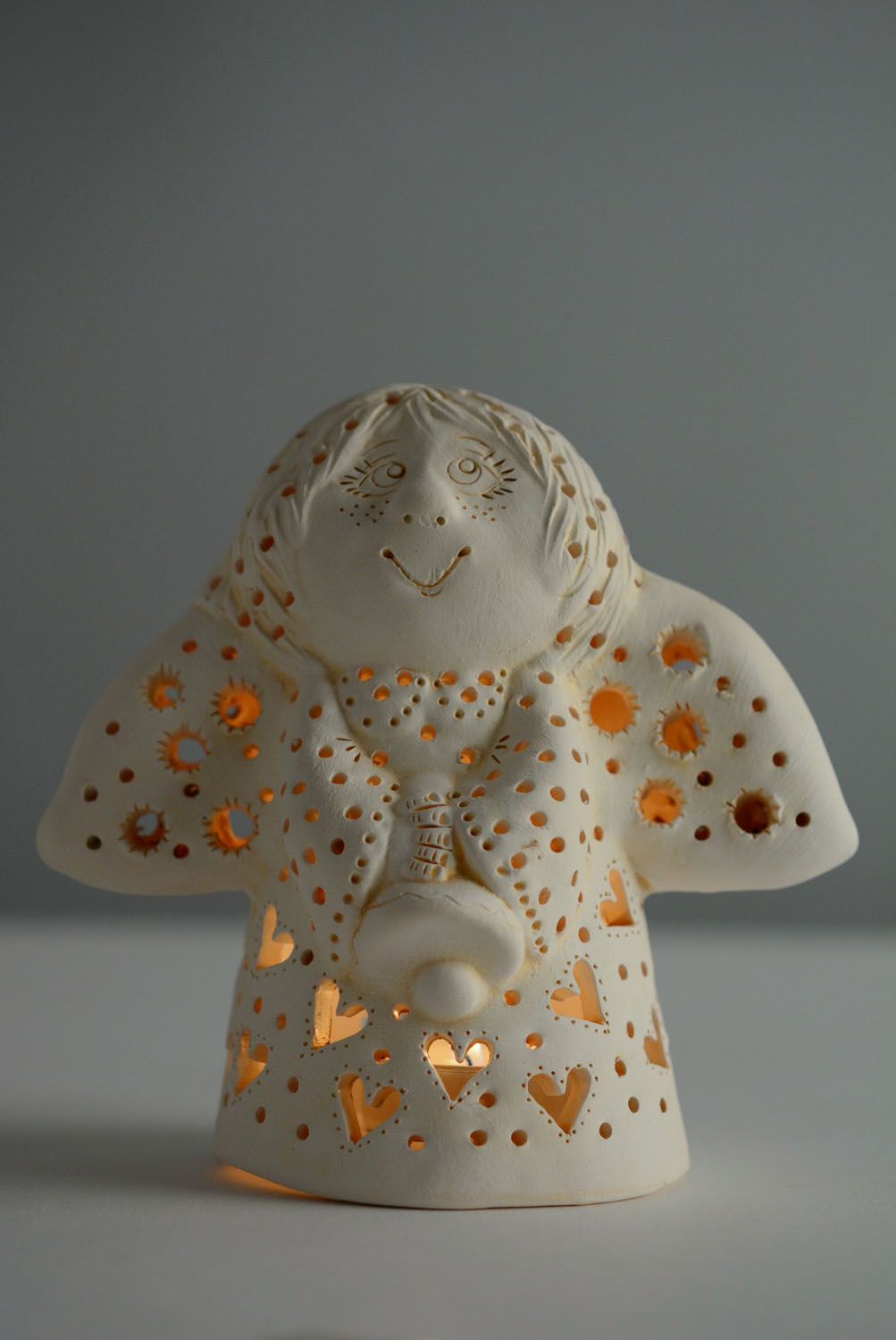 Ceramic candle holder Angel of Hope photo 1