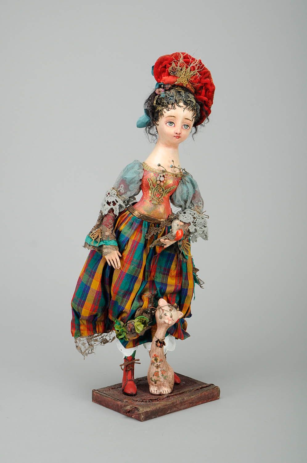 Designer's doll made of natural fabrics Snegirina photo 1