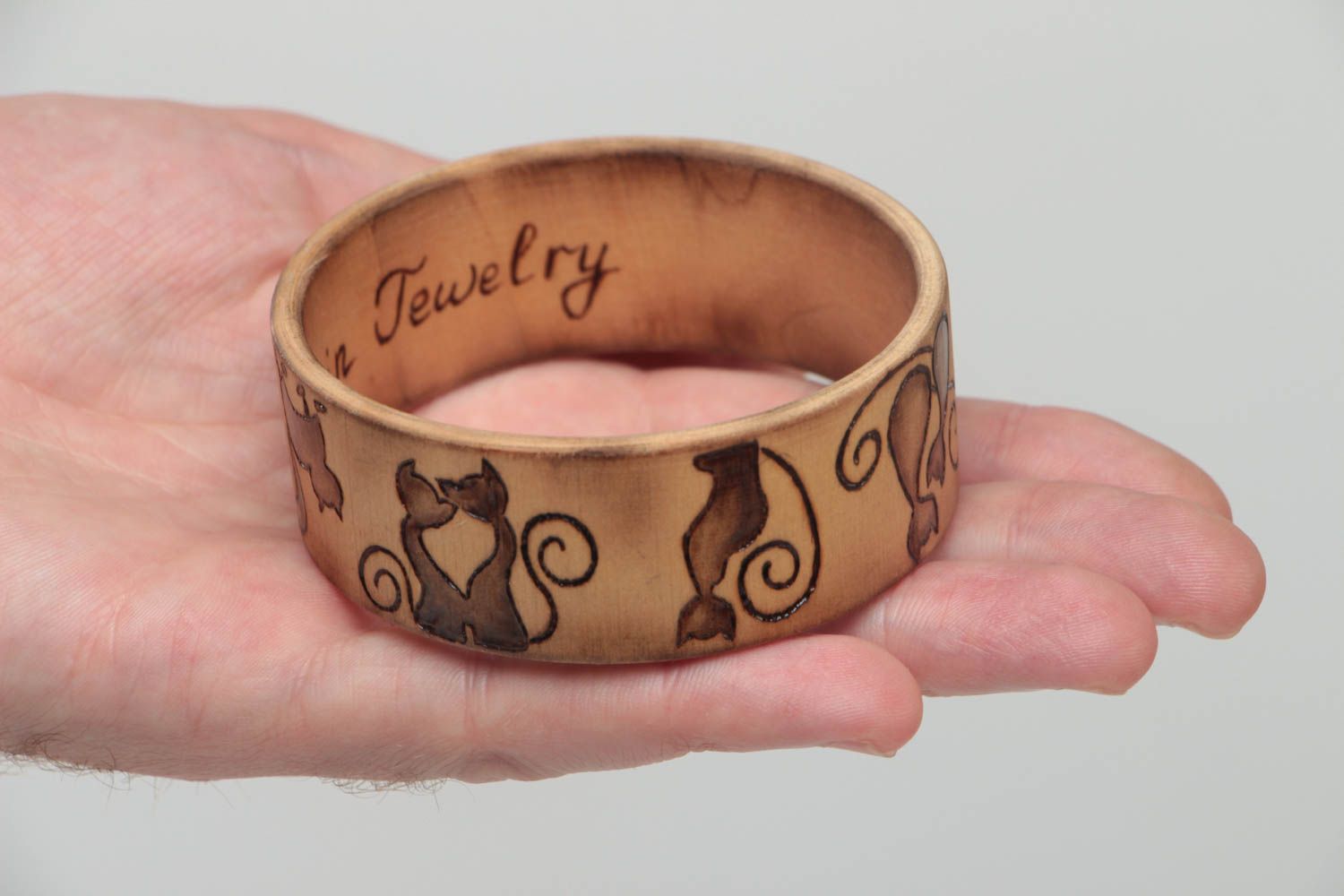 Стильный браслет на руку ручной работы деревянное украшение браслет из дерева фото 6
