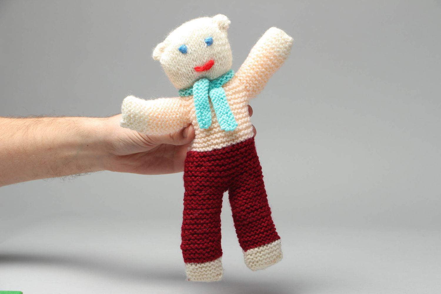 Soft knitted toy Bear photo 4