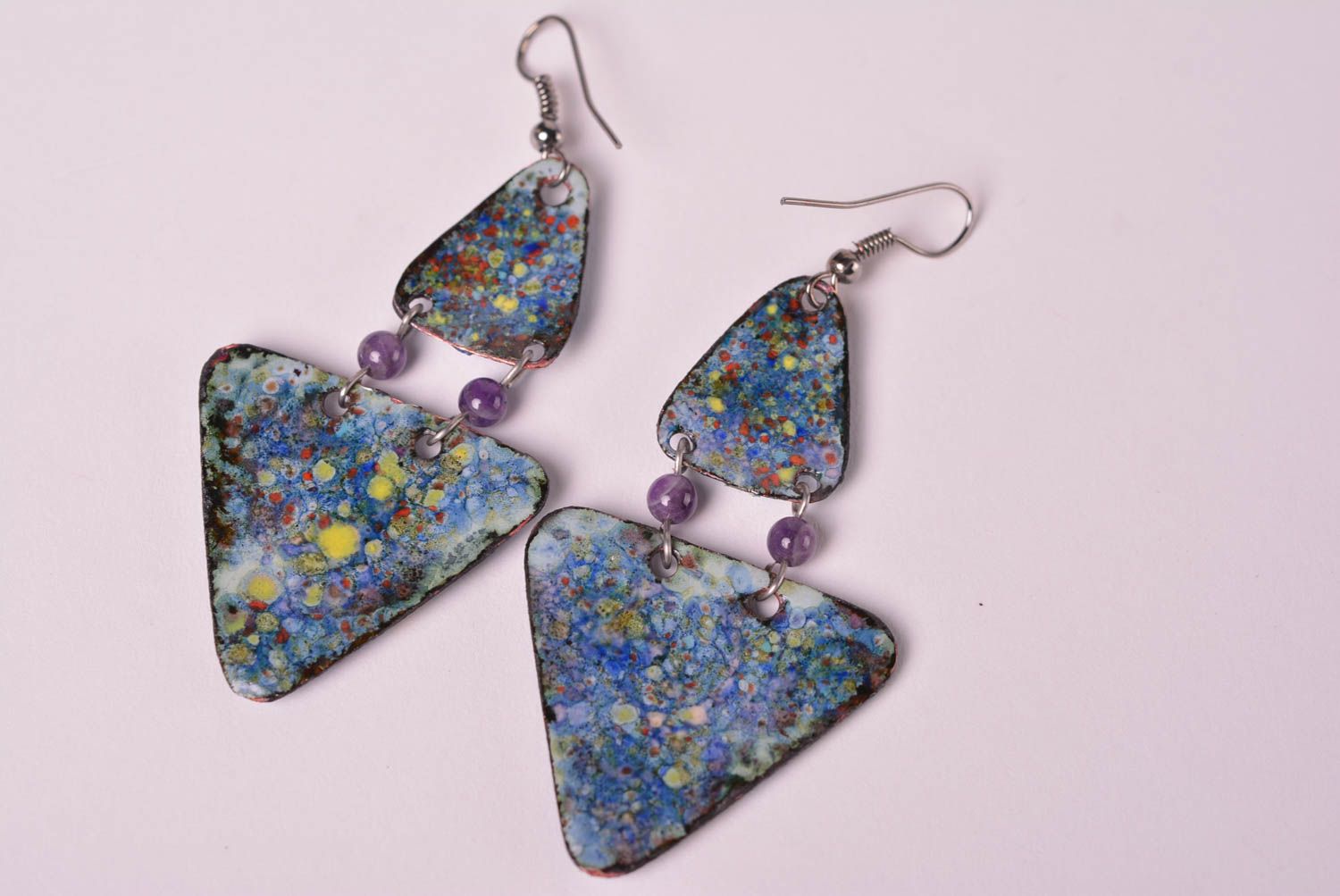 Unusual handmade metal earrings costume jewelry designs metal craft gift ideas  photo 5
