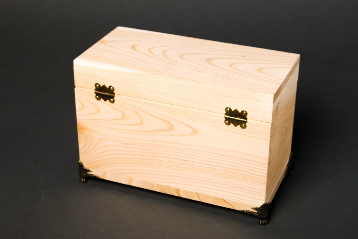 Beautiful handmade jewelry box DIY wooden blank box art and craft supplies photo 4