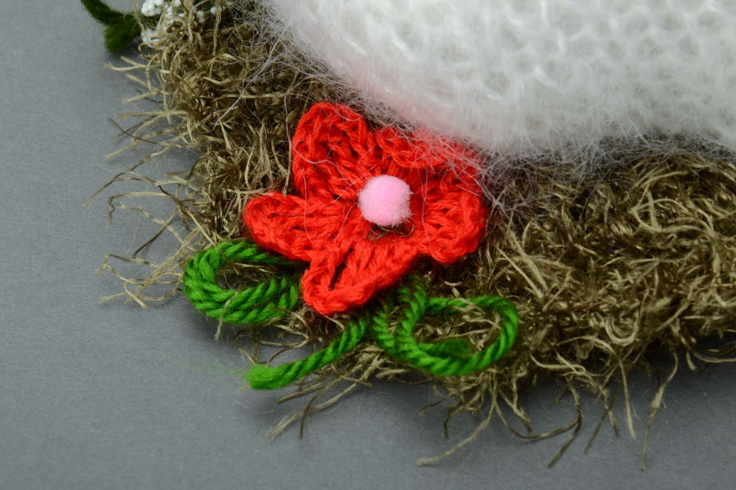 Homemade soft crochet toy Easter rabbit photo 4